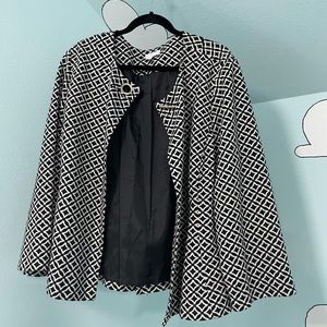 Charter club black and white blazer